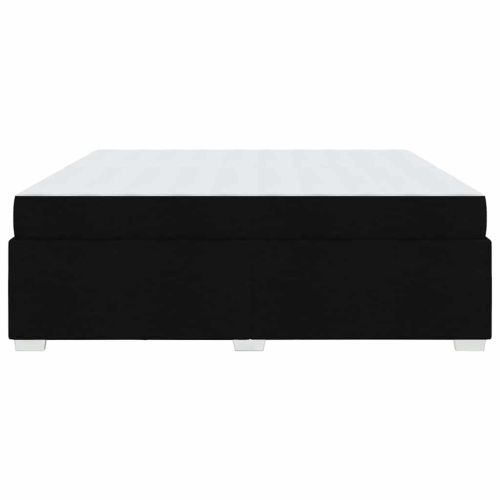 Рамка за легло с матрак Черно 200 x 200 cm текстил