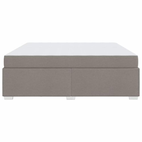 Рамка за легло с матрак Таупе 200 x 200 cm текстил