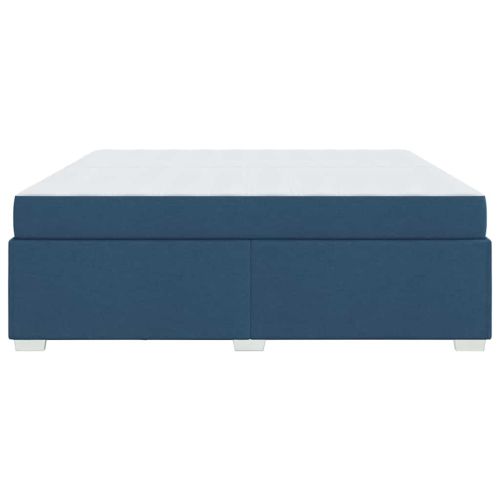Рамка за легло с матрак Синьо 200 x 200 cm текстил