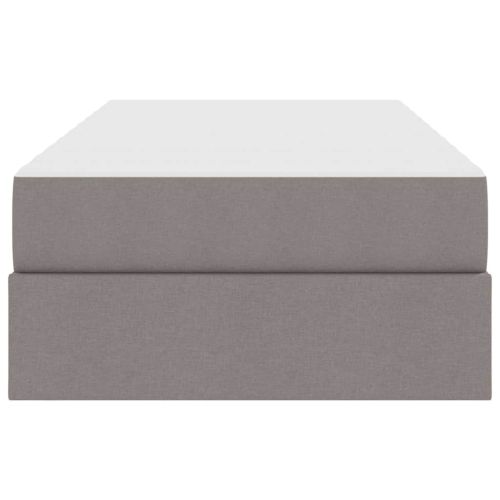 Легло с място за съхранение и матрак Таупе 100 x 200 cm