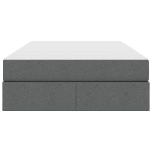 Легло с място за съхранение и матрак Тъмен сив 120 x 190 cm