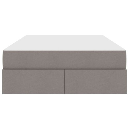 Легло с място за съхранение и матрак Таупе 120 x 200 cm