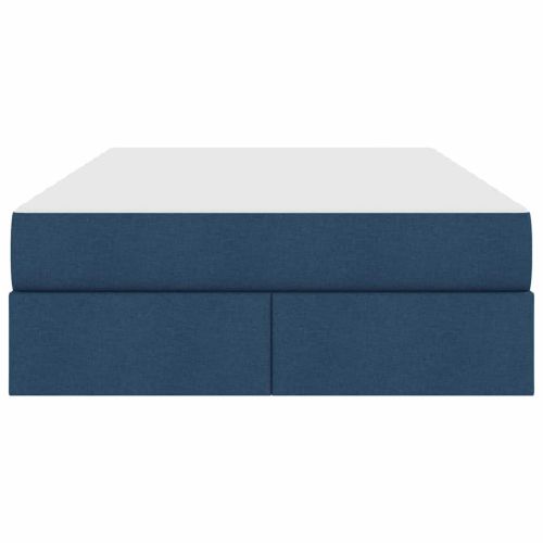 Легло с място за съхранение и матрак Синьо 120 x 200 cm