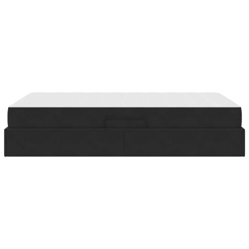 Легло с място за съхранение и матрак Черно 120 x 190 cm Кадифе