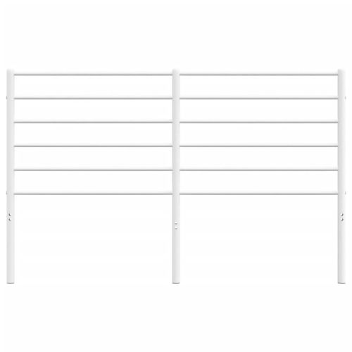 Метална резервна табла за легло, бяла, 160 см