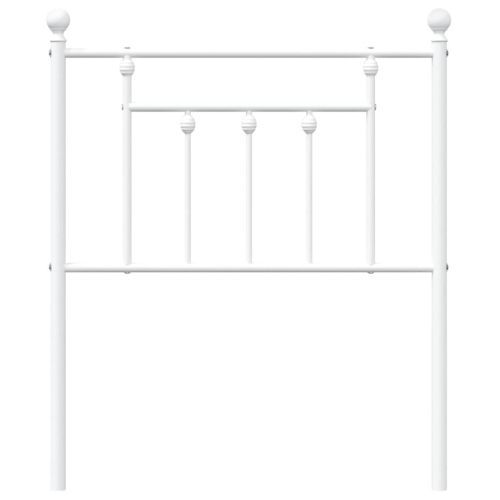 Метална резервна табла за легло, бяла, 75 см