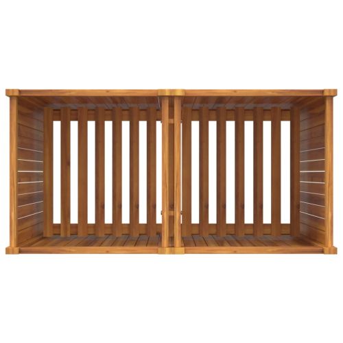 Градинска кашпа с вложка 100x50x100 см масивна акация