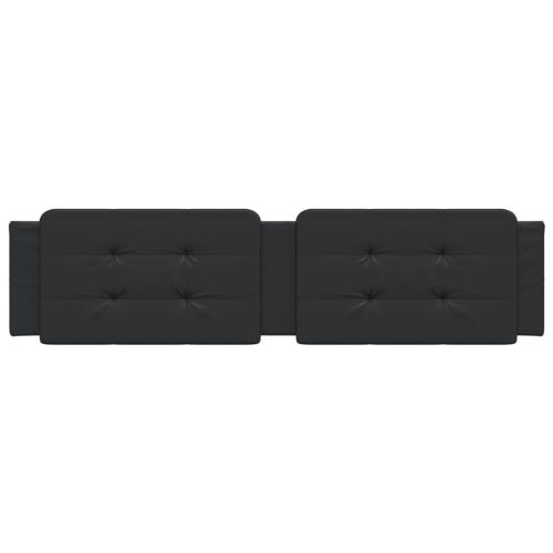 Мека табла за легло Zadar, черна, 200 см, изкуствена кожа