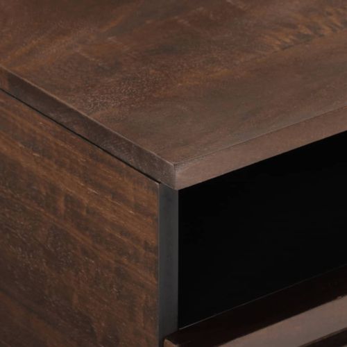 Кафе маса, кафява, 80x55x40 см, мангово дърво масив