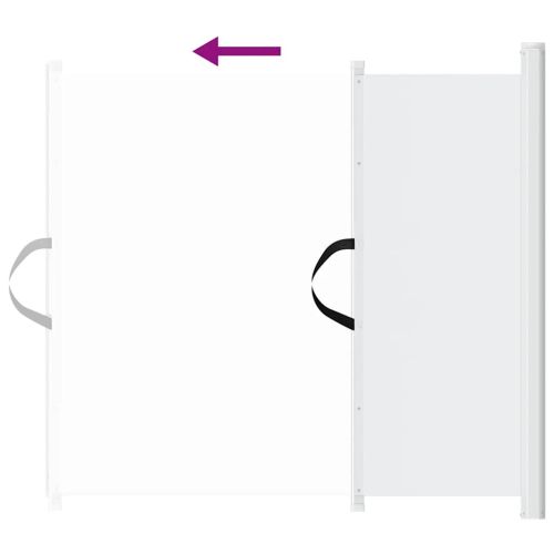 Прибираща се врата за домашни любимци, бяла, 102,5x125 см