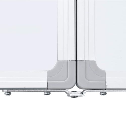 Магнитна бяла дъска, сгъваема, 160x50x1,7 см, алуминий