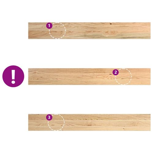 Прозоречни первази, 2 бр, 110x15x2 см, необработен масивен дъб