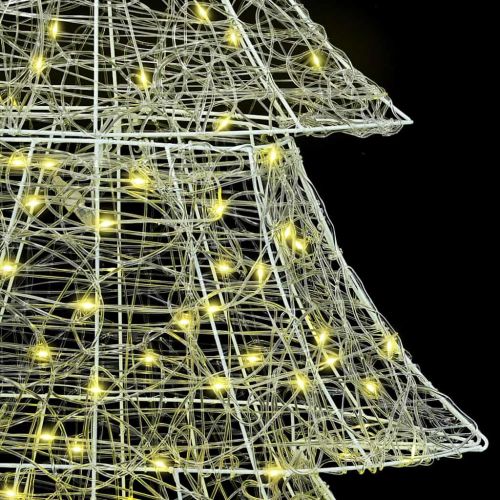 Коледно дърво с 240 LED светодиода Топло бяло 150 cm Акрил