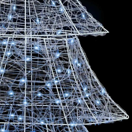 Коледно дърво с 240 LED светодиода Студено бяло 180 cm Акрил