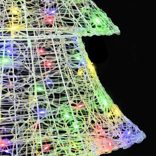 Коледно дърво с 240 LED светодиода Многоцветен 180 cm Акрил