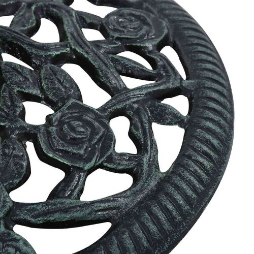 Поставка за чадър, зелена, 9 кг, 40 см, чугун