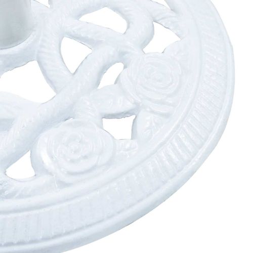 Поставка за чадър, бяла, 9 кг, 40 см, чугун