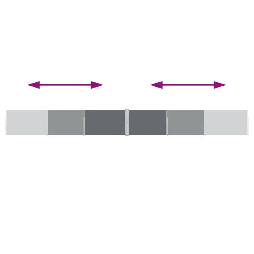 Прибираща се странична тента, антрацит, 140x1000 см