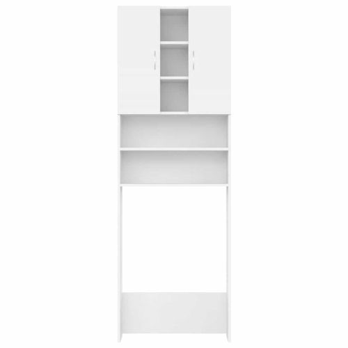 Шкаф за пералня, бял, 64x25,5x190 см