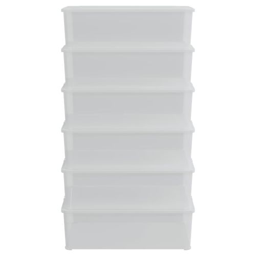 Пластмасови кутии за съхранение 6 бр 25 л стифиращи