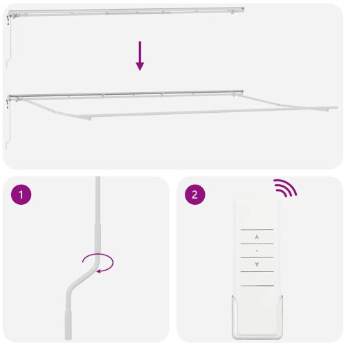 Автоматично прибираща се тента, антрацит и бял, 600x300 см