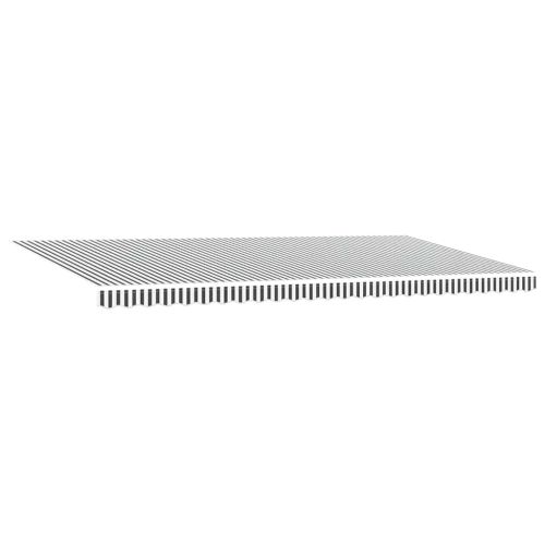 Ръчно прибираща се тента, антрацит и бял, 600x300 см