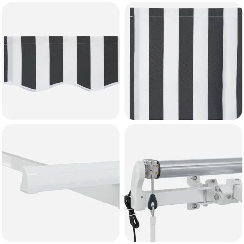 Сгъваем навес Антрацит 400 x 200 cm текстил