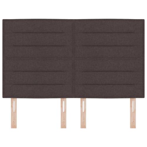 LED глава С LED лентисти светлини Тъмен кафяв 144 см Полиестер