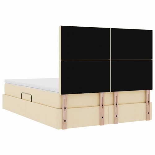 Легло с място за съхранение и матрак Кремав 140 x 190 cm