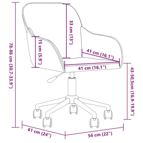 Въртящ се офис стол, виненочервен, кадифе