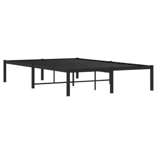 Метална рамка за легло, черна, 120x200 см