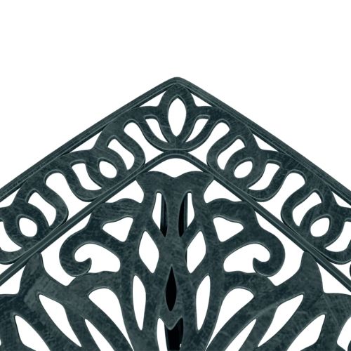 Градинска маса, зелена, 53x53x53 см, лят алуминий