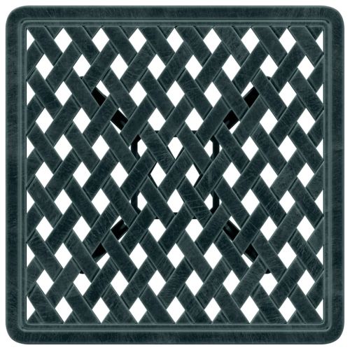 Градинска маса, зелена, 53x53x53 см, лят алуминий