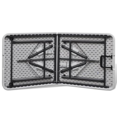 Сгъваема градинска маса 122 см HDPE бяла