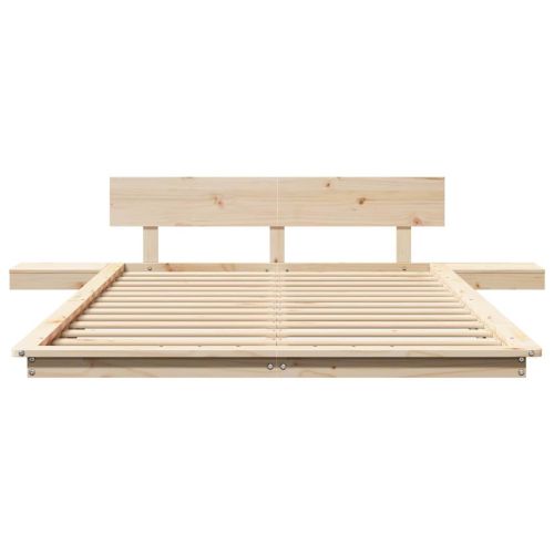Рамка за легло Кафяво 135 x 190 cm Дърво