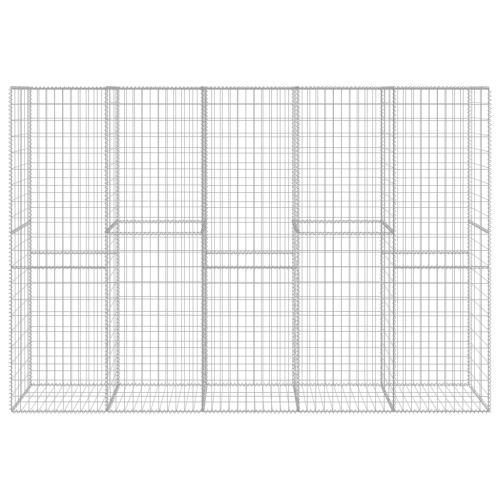 Габионна стена с капак, поцинкована стомана, 300x50x200 см