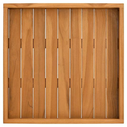 Поднос за сервиране, 50x50 см, тиково дърво масив