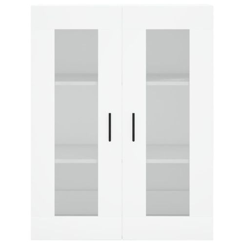 Висок шкаф, бял, 69,5x34x180 см, инженерно дърво