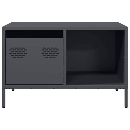 Маса за кафе антрацит 68,5x50x43,5 см студеновалцувана стомана