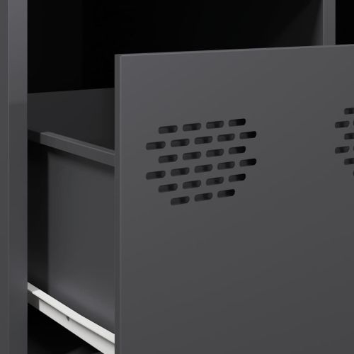 Маса за кафе антрацит 68,5x50x43,5 см студеновалцувана стомана