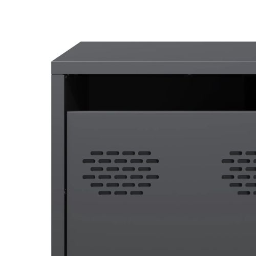 Маса за кафе антрацит 68,5x50x43,5 см студеновалцувана стомана