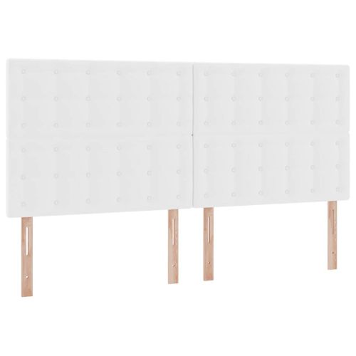 Легло с място за съхранение и LED с LED Чисто бяло 200 x 200 cm