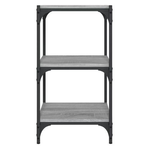 Библиотека сив сонома 40x33x70,5 см инженерно дърво и стомана