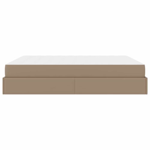 Рамка за легло с матрак с матрак 2 pcs Кафеникаво ПВЦ