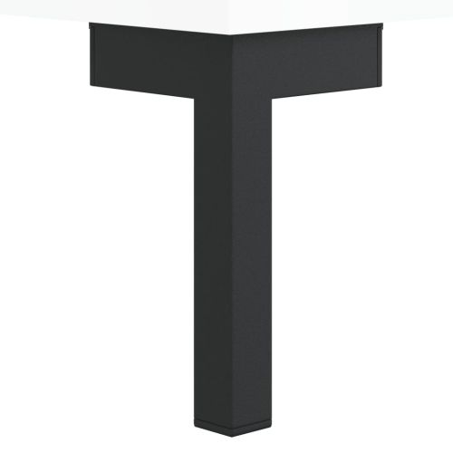 Кафе маси, 2 бр, Бял гланц, 50x50x40 см, инженерно дърво