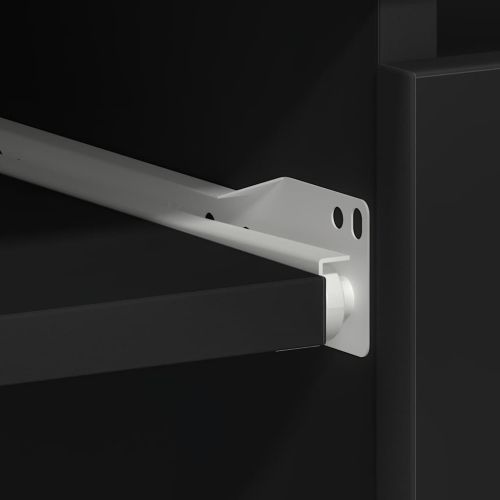 Бюро, черно, 90x45x76 см, инженерно дърво