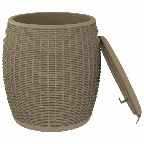 Градинска кутия за съхранение 4 в 1, светлокафява, полипропилен