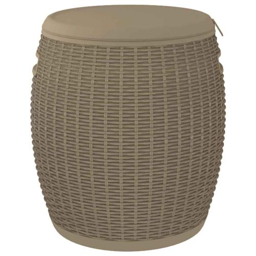 Градинска кутия за съхранение 4 в 1, светлокафява, полипропилен