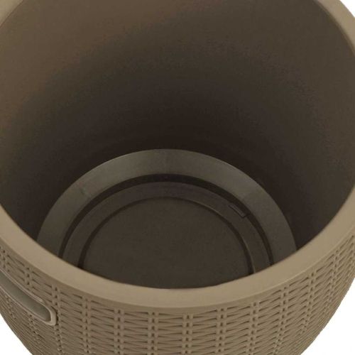 Градинска кутия за съхранение 4 в 1, светлокафява, полипропилен