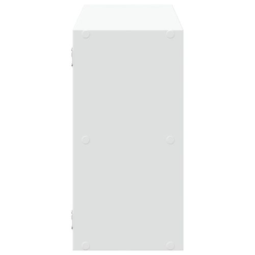 Стенен рафт, бял, 100x25x50 см, инженерно дърво